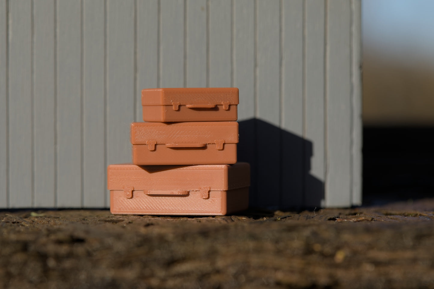 Leather Suitcases x3