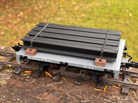 16mm scale steel beam wagon load